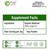 Pure Nutrition Organic Beetroot Powder For Eating | Drinking | Hair Care & Face Packs - 227G