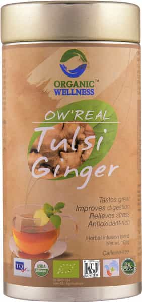 Organic Wellness Owreal Tulsi Ginger Tea Refill 100 Gm