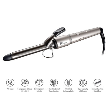 Syska Hc800 Salonfinish Electric Hair Curler (Barrel Diameter: 19 Mm)