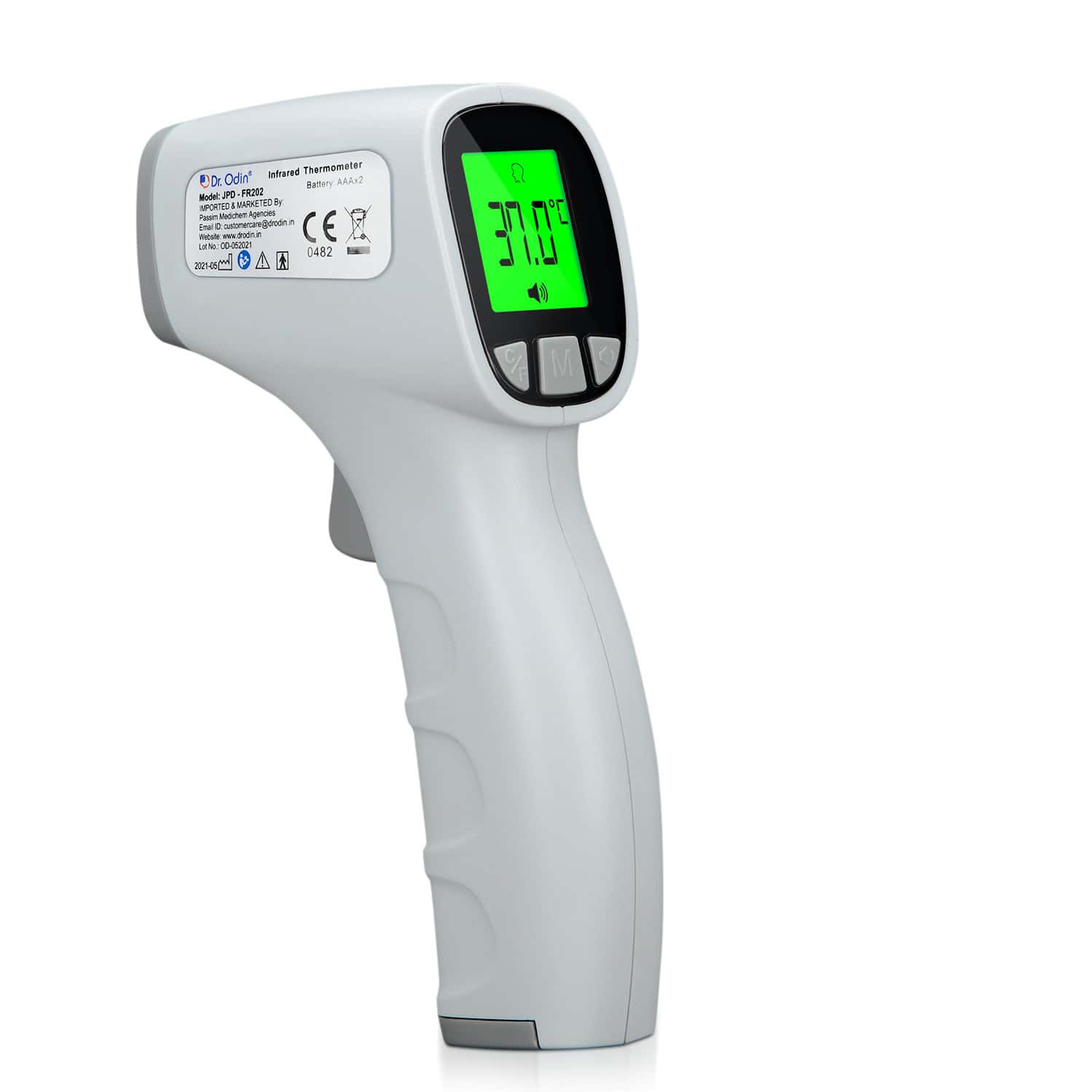 Dr. Odin Oir002 Non-contact Thermometer Instant Accurate Forehead & Room Temp Readings White 1 No's