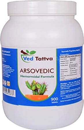 Ved Tattva Arsovedic 900 Tablets (Each 500mg) Natural Hemorrhoid Medicine (Pack Of 2)