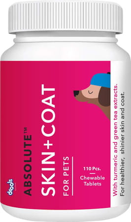 Drools Absolute Skin & Coat Tablet- Dog Supplement 110 Pieces