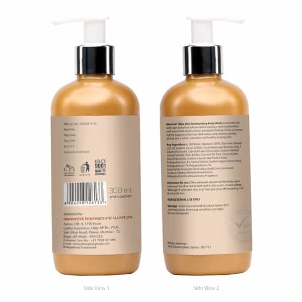 Maxisoft Ultra Rich Moisturizing Body Wash | All Skin Types | 300 Ml | Pack Of 4