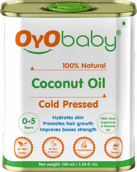 Oyo Baby Virgin Coconut Oil For Skin & Hair (Cold Pressed Coconut Oil) 100Ml