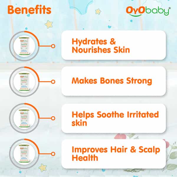 Oyo Baby Virgin Coconut Oil For Skin & Hair (Cold Pressed Coconut Oil) 100Ml