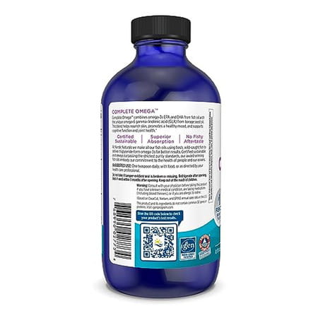Nordic Naturals Complete Omega 3 Fish Oil 1270 Mg Epa & Dha With Gla | Oa 8 Fl Oz 237 Ml