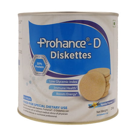 Prohance D Vanilla Flavour Tin Of 250gm (50) Diskettes