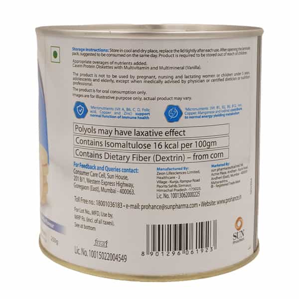 Prohance D Vanilla Flavour Tin Of 250Gm (50) Diskettes