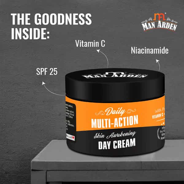 Man Arden Daily Multi-Action Skin Awakening Day Cream Vitamin C + Spf 25 Uva/Uvb Pa+++ 50G
