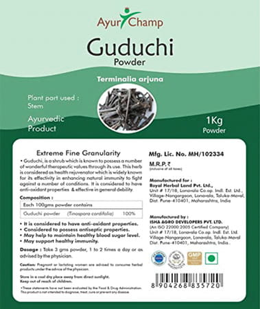 Ayur Champ - Pack Of 2 -Guduchi Powder - 1 Kg