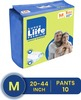 Super Liife Rash Free Adult Diapers Pants Style With Wetness -10 Count Medium
