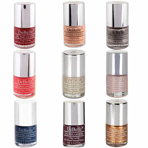 Debelle Nail Polish Combo Set Of 9 Mermaid Tears - Maroon | 72 Ml (8Ml Of Each) Gift For Girls
