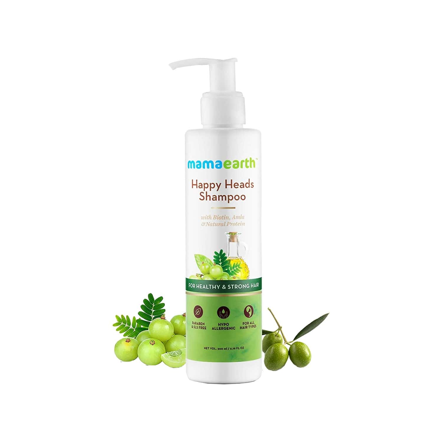 Mamaearth Natural Shampoo - 200ml & Conditioners - 200ml With Biotin Protien Bhringraj Amla