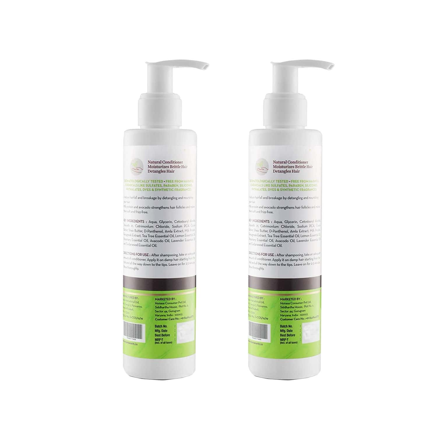 Mamaearth Natural Shampoo - 200ml & Conditioners - 200ml With Biotin Protien Bhringraj Amla