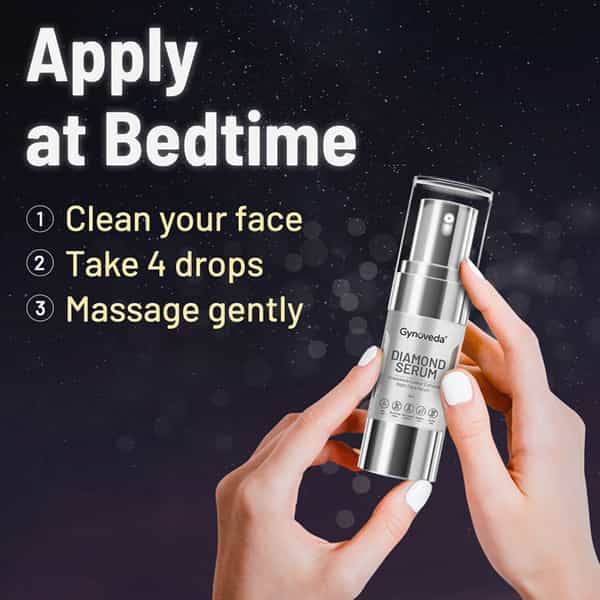 Gynoveda Diamond Night Face Serum For Pore Tightening Glowing Skin With Lodhra & Grapeseed. 60Ml
