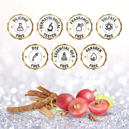 Gynoveda Diamond Night Face Serum For Pore Tightening Glowing Skin With Lodhra & Grapeseed. 60ml