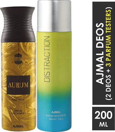 Ajmal Aurum Femme For Women And Distraction For Men & Women Each 200ml (Total 400ml)