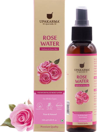 Upakarma Ayurveda Premium Pure Natural Rose Water Spray Gulab Jal-120ml