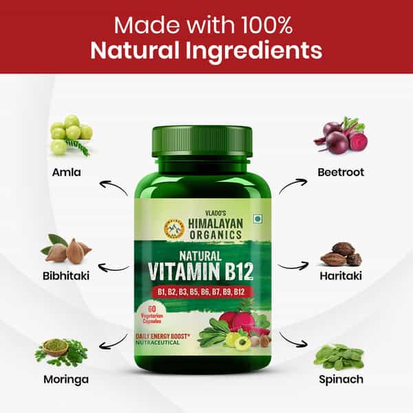 Vlado's Himalayan Organics Natural Vitamin B12 - 60 Veg Capsules