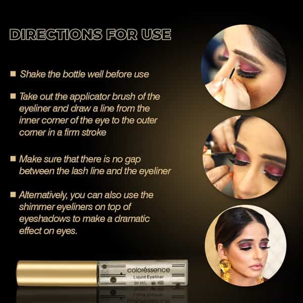 Coloressence Shimmer Gel Eyeliner Pearl Pigment Infuse Micro Shimmer Glitter Waterproof | Pink 6Gm