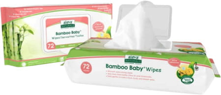 Aleva Naturals Bamboo Baby Sensitive Wipes | Unscented | 72 Counts