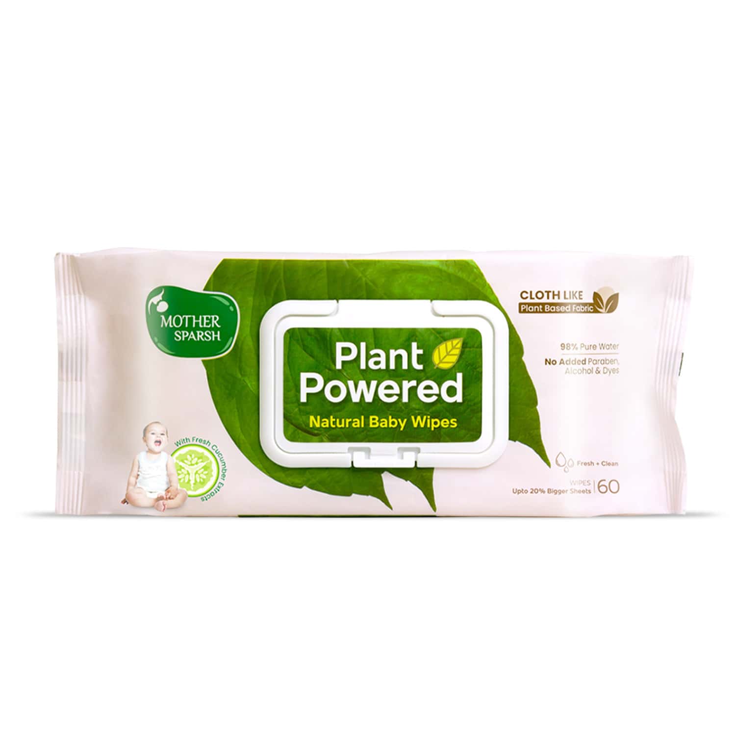 Buy MOTHER SPARSH PLANT POWERED NATURAL BABY WIPES WITH 98% WATER