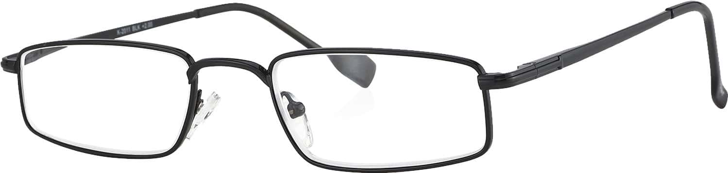 Klar Eye Full Rim Rectangle Reading Glasses Men And Women +0.75 To +3.50 +3.25 Power Shiny Black