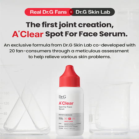 Dr.g A'clear Spot For Face Serum - Alcohol-Free - Sebum And Moisture - 45Ml