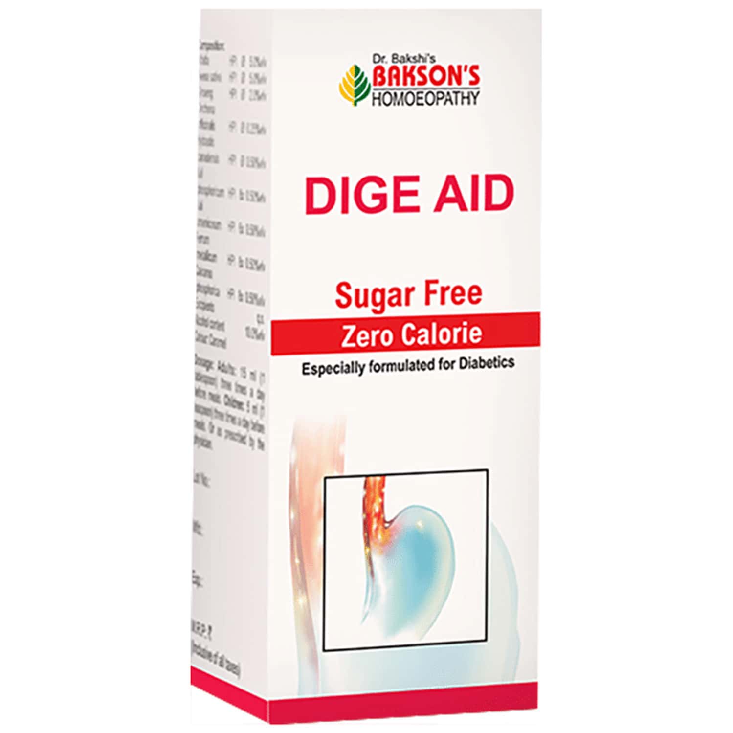 Baksons Homoeopathy Dige Aid Syrup Sugar Free 115 Ml