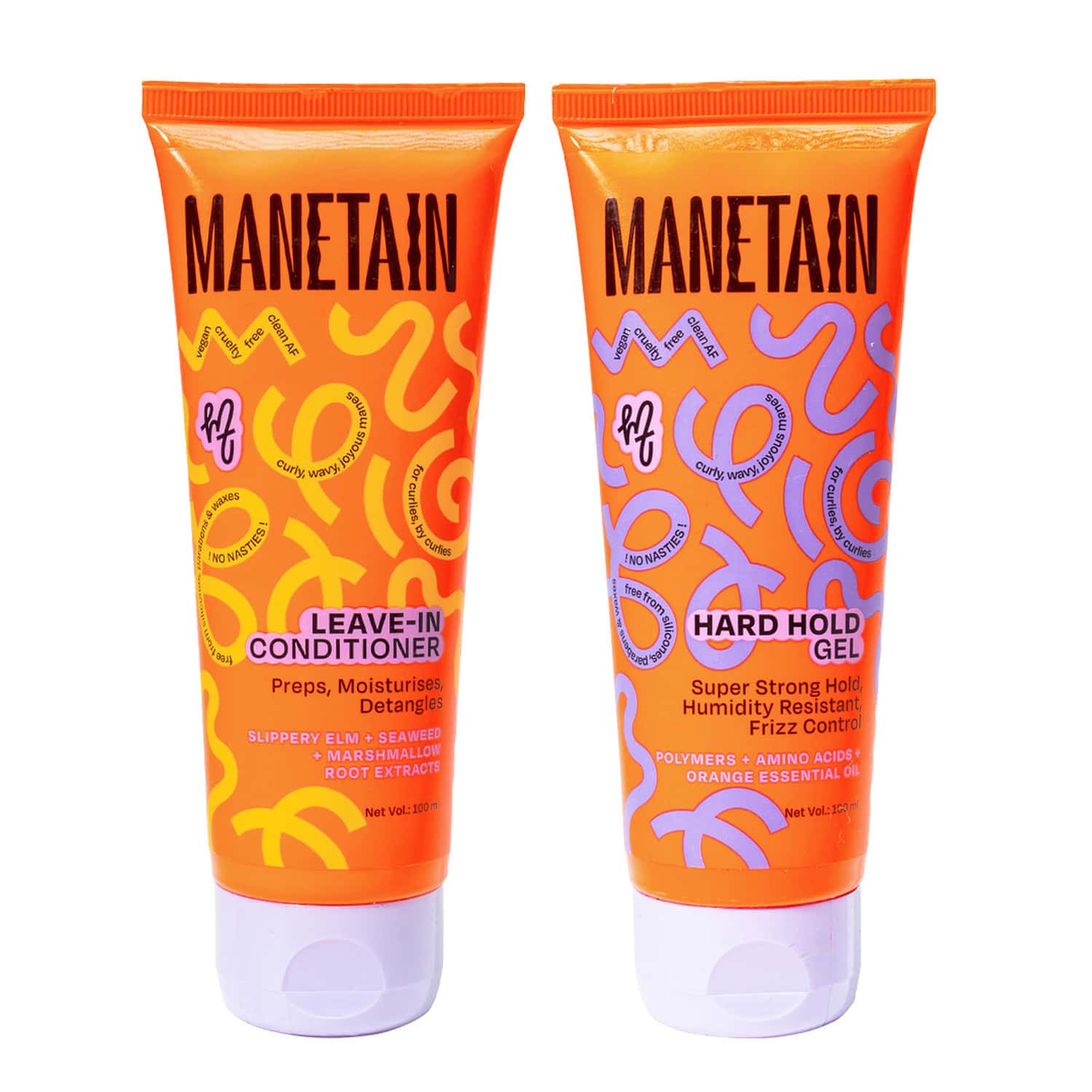 Manetain Hydrate & Hold Kit - Combo Of Leave In Conditioner + Hard Hold Gel - 100 Ml Pack