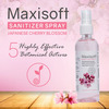 Maxisoft Japanese Cherry Blossom Sanitizer Spray | Aloe Vera Neem & Vitamin E (120 Ml Pack Of 4)
