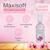 Maxisoft Japanese Cherry Blossom Sanitizer Spray | Aloe Vera Neem & Vitamin E (120 Ml Pack Of 4)