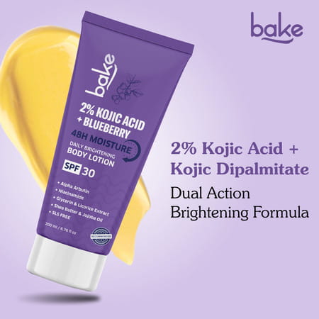 Bake 2% Kojic Brightening Body Lotion With Niacinamide & Spf 30 For Pigmentation (200ml)