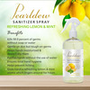 Pearldew Sanitizer Spray (Lemon & Mint) 500 Ml | Aloe & Neem | Paraben Free (Pack Of 4)