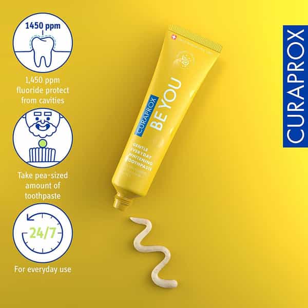 Curaprox Gentle Everyday Whitening Toothpaste (Grapefruit) 60Ml X Pack Of 3 Toothpaste