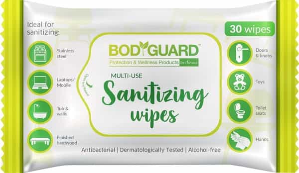 Bodyguard Anti Bacterial Disinfectant Sanitizing  Wipes  Packet Of 30