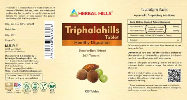 Herbal Hills Triphalahills 120 Tablets