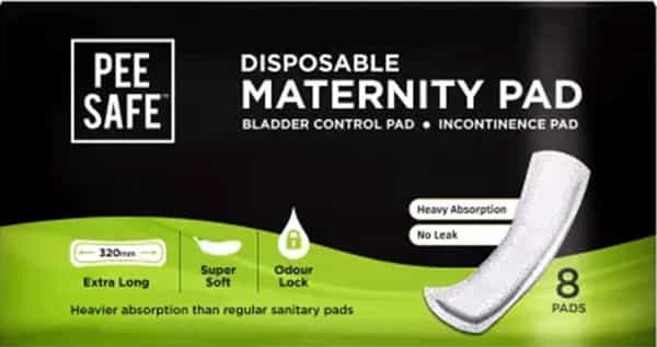 Pee Safe Disposable Maternity Bladder Control Incontinence Pad (Extra Long 8 Pads)