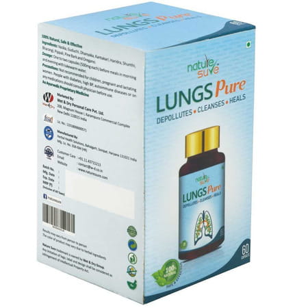 Nature Sure Lungs Pure Capsules For Men & Women - 1 Pack (60 Capsules)