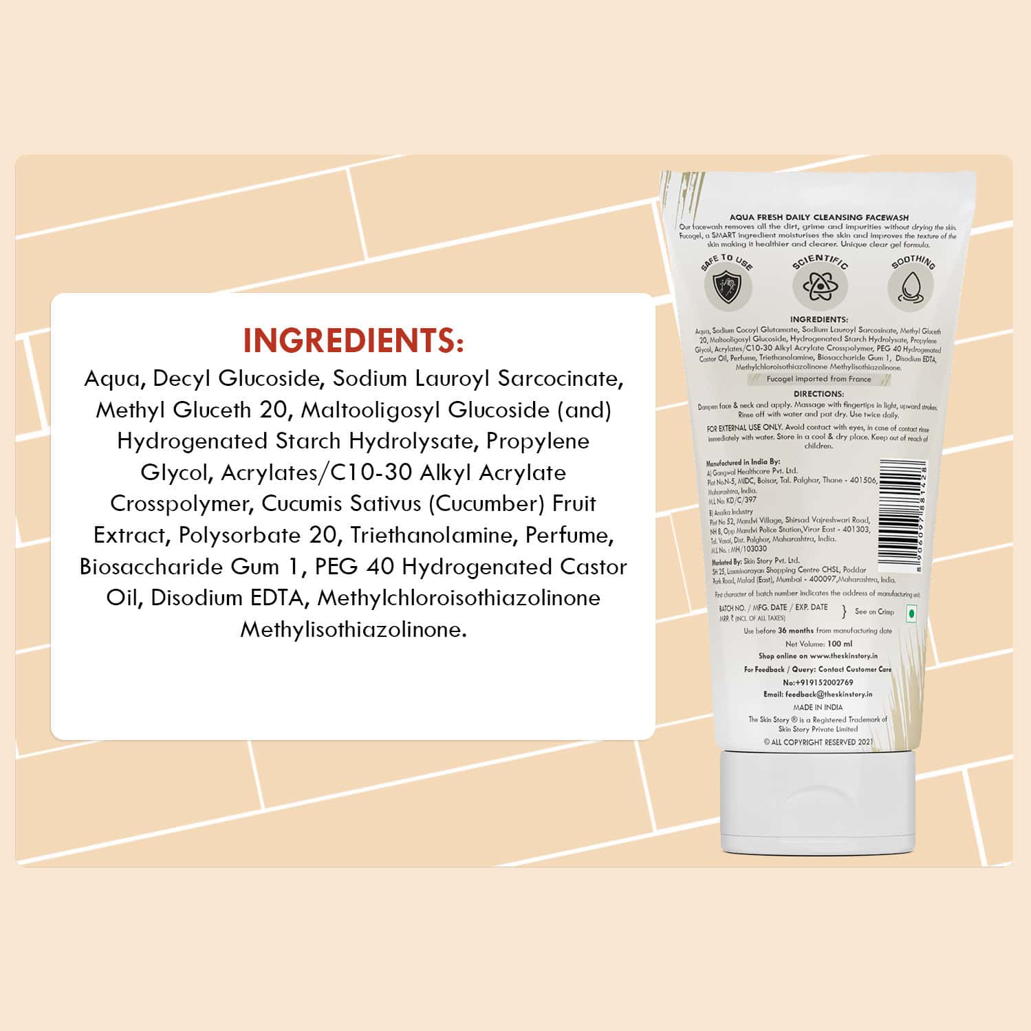 Buy the skin story aqua fresh daily cleansing facewash 100ml online