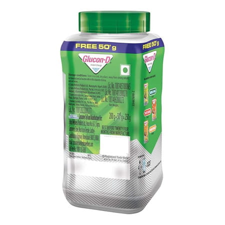 Glucon-D Regular Powder 200 Gm + 50 Gm Free Combipack 1 No'S