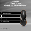 Pharmeasy Women'S Diabetic & Orthopedic Slippers - Coal Black - Size Uk 7