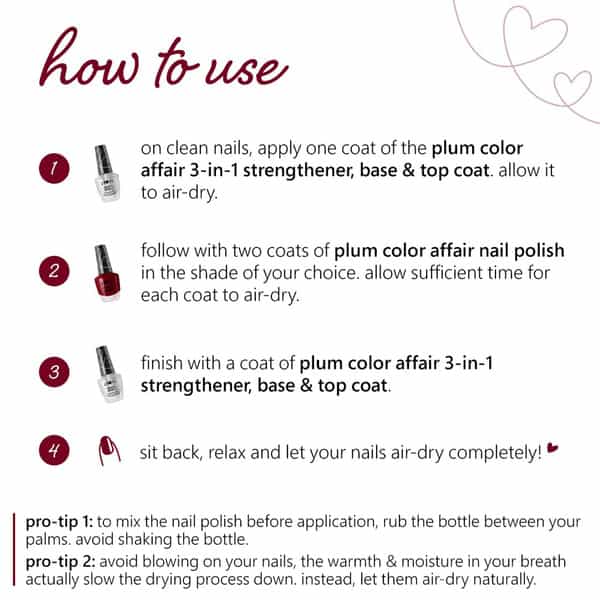 Plum Color Affair Nail Polish - Ruby Wine - 142 7-Free Formula 11 Ml