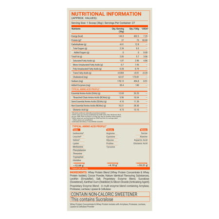 Fuel One Whey Max (Chocolate | 1kg)| Whey Protein Concentrate & Whey Protein Isolate | 27g Protein