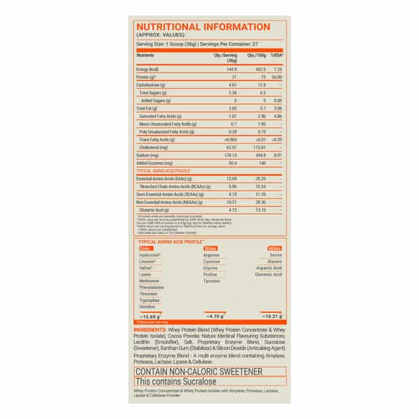 Fuelone Whey Max (Chocolate | 1Kg) | Whey Protein Concentrate & Whey Protein Isolate | 27G Protein