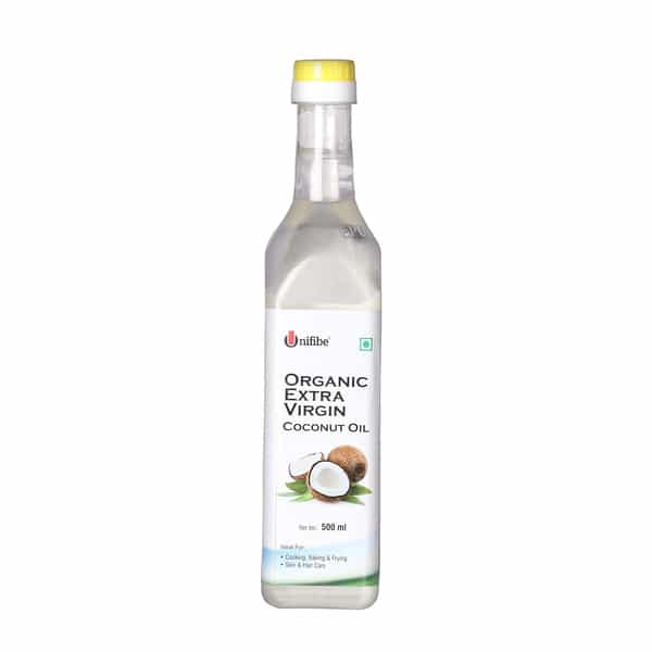 Unifibe Extra Virgin Cold Pressed Coconut Oil | Cooking | Baking | Hair & Skin Coconut Oil - 500Ml