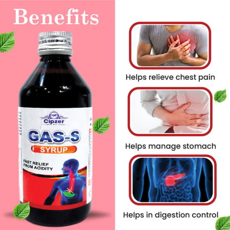 Cipzer Gas S Syrup 100 Ml Herbal Remedy For Gastric Issues | Acidity Relief | Gut Health & Digestion