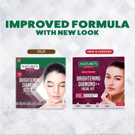 Nature'S Essence Brightening Diamond Facial Kit | Glowing Skin | Diamond & Saffron Infused | 75g