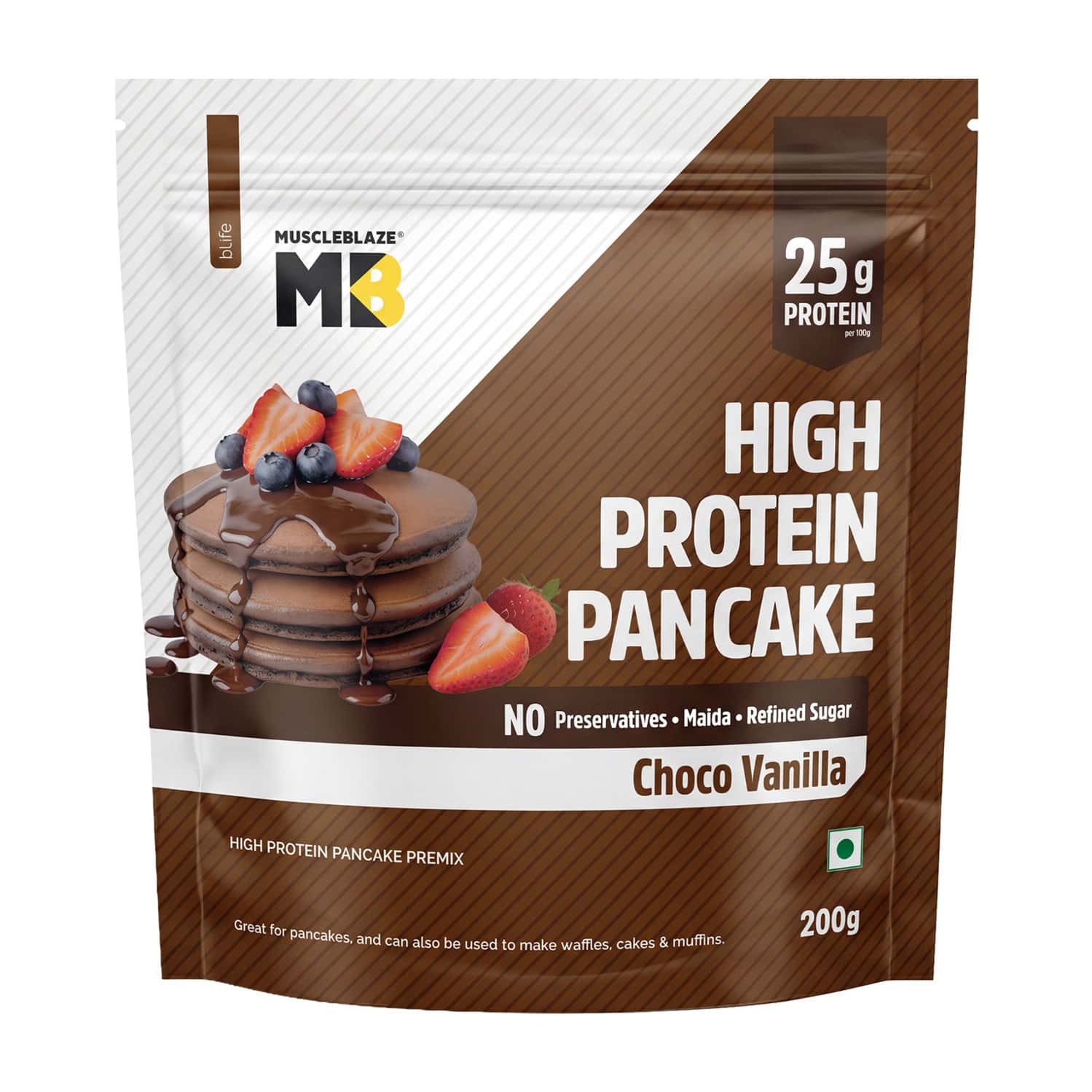 Muscleblaze High Protein Pancake (Choco Vanilla| 200g) | 25g Protein
