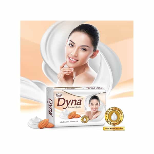 Dyna Milk Cream & Almond Oil (Pack Of 6X150 G) Packet Of 900 G